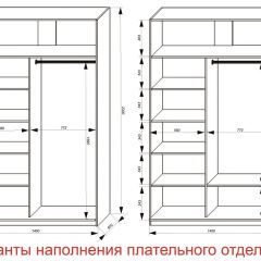 Шкаф-купе 1400 серии SOFT D6+D4+B2+PL2 (2 ящика+1штанга+1 полка) профиль «Капучино» в Камышлове - kamyshlov.mebel24.online | фото 8