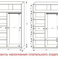 Шкаф-купе 1400 серии SOFT D8+D2+B2+PL4 (2 ящика+F обр.штанга) профиль «Графит» в Камышлове - kamyshlov.mebel24.online | фото 8