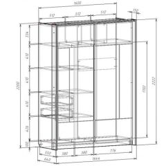 Шкаф-купе 1600 с плитой 22 мм ЛИБЕРТИ в Камышлове - kamyshlov.mebel24.online | фото 4