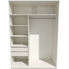 Шкаф-купе 1600 серии SOFT D1+D3+B2+PL1 (2 ящика+1штанга) профиль «Графит» в Камышлове - kamyshlov.mebel24.online | фото 3