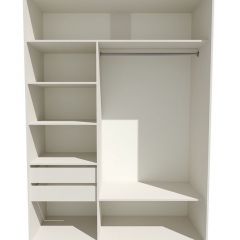 Шкаф-купе 1600 серии SOFT D6+D4+B2+PL2 (2 ящика+1штанга+1 полка) профиль «Капучино» в Камышлове - kamyshlov.mebel24.online | фото 3