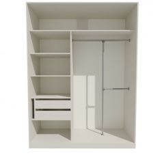 Шкаф-купе 1700 серии NEW CLASSIC K4+K4+B2+PL4 (2 ящика+F обр. штанга) профиль «Капучино» в Камышлове - kamyshlov.mebel24.online | фото 2