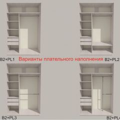Шкаф-купе 1700 серии SILVER S3+S4+B2+PL4 (2 ящика+F обр.штанга) профиль «Серебро» в Камышлове - kamyshlov.mebel24.online | фото 6