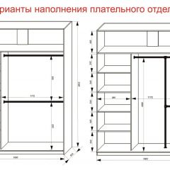 Шкаф-купе 1800 серии SOFT D1+D3+B2+PL1 (2 ящика+1штанга) профиль «Графит» в Камышлове - kamyshlov.mebel24.online | фото 7
