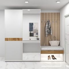 Шкаф-купе 1800 серии SOFT D6+D4+B2+PL2 (2 ящика+1штанга+1 полка) профиль «Капучино» в Камышлове - kamyshlov.mebel24.online | фото