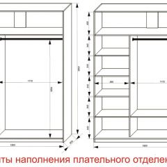 Шкаф-купе 1800 серии SOFT D6+D4+B2+PL2 (2 ящика+1штанга+1 полка) профиль «Капучино» в Камышлове - kamyshlov.mebel24.online | фото 8