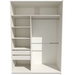 Шкаф-купе 1800 серии SOFT D6+D6+B2+PL3 (2 ящика+2штанги) профиль «Капучино» в Камышлове - kamyshlov.mebel24.online | фото 2