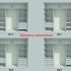 Шкаф-купе 1950 серии SILVER S3+S1+S4 B22+PL3 (по 2 ящика лев/прав+2 штанги) профиль «Серебро» в Камышлове - kamyshlov.mebel24.online | фото 5