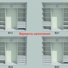 Шкаф-купе 1950 серии SILVER S5+S1+S5 B22+PL2 (по 2 ящика лев/прав+1 штанга+1 полка) профиль «Серебро» в Камышлове - kamyshlov.mebel24.online | фото 4