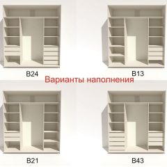 Шкаф-купе 2100 серии SOFT D5+D4+D5+B22+PL3 (по 2 ящика лев/прав+2штанги) профиль «Графит» в Камышлове - kamyshlov.mebel24.online | фото 6