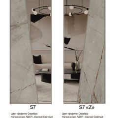 Шкаф-купе 2250 серии SILVER S5+S1+S5 B22+PL2 (по 2 ящика лев/прав+1 штанга+1 полка) профиль «Серебро» в Камышлове - kamyshlov.mebel24.online | фото 15