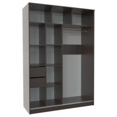 Шкаф-купе ПШ-2.9 1800 Фасад ВСТАВКА МДФ | СТЕКЛО (Венге/Стекло черное) в Камышлове - kamyshlov.mebel24.online | фото 2
