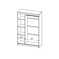 Шкаф-купе ШКП 2 (Венге/Ясень Анкор светлый) в Камышлове - kamyshlov.mebel24.online | фото 3