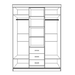 Шкаф-купе комби Юнона (1600) в Камышлове - kamyshlov.mebel24.online | фото 2