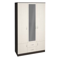 Шкаф Ронда ШК-3 с зеркалом (Венге/Беленый дуб) в Камышлове - kamyshlov.mebel24.online | фото