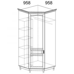 Шкаф угловой №418 Прованс в Камышлове - kamyshlov.mebel24.online | фото 2