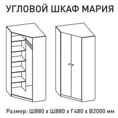 Шкаф угловой Мария 880*880 (ЛДСП 1 кат.) в Камышлове - kamyshlov.mebel24.online | фото 2