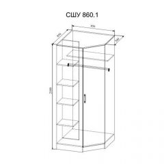 СОФИ СШУ860.1 Шкаф угловой в Камышлове - kamyshlov.mebel24.online | фото 2