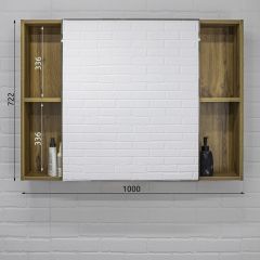 Шкаф-зеркало Craft 100 левый/правый Домино (DCr2206HZ) в Камышлове - kamyshlov.mebel24.online | фото 6