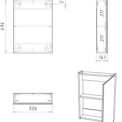 Шкаф-зеркало Мечта 50 Дуб сонома АЙСБЕРГ (DM2318HZ) в Камышлове - kamyshlov.mebel24.online | фото 7