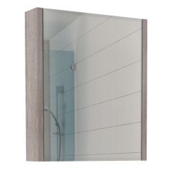 Шкаф-зеркало Quadro 60 Дуб серый левый/правый Домино (DQ1702HZ) в Камышлове - kamyshlov.mebel24.online | фото