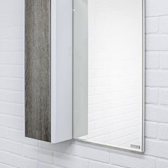 Шкаф-зеркало Uno 60 Дуб серый левый/правый Домино (DU1503HZ) в Камышлове - kamyshlov.mebel24.online | фото 8