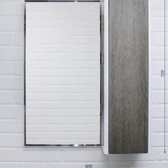 Шкаф-зеркало Uno 60 Дуб серый левый/правый Домино (DU1503HZ) в Камышлове - kamyshlov.mebel24.online | фото 7