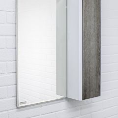 Шкаф-зеркало Uno 60 Дуб серый левый/правый Домино (DU1503HZ) в Камышлове - kamyshlov.mebel24.online | фото 9