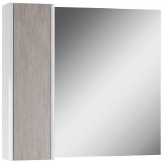 Шкаф-зеркало Uno 80 Дуб серый левый/правый Домино (DU1504HZ) в Камышлове - kamyshlov.mebel24.online | фото 6