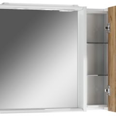 Шкаф-зеркало Uno 80 Дуб ВОТАН правый Домино (DU1513HZ) в Камышлове - kamyshlov.mebel24.online | фото 2