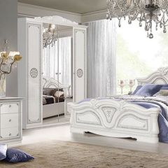 Спальня Грация (комплект 4 дв.) белый/серебро в Камышлове - kamyshlov.mebel24.online | фото