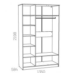 НМ 040.33 Х Шкаф для одежды "Оливия" в Камышлове - kamyshlov.mebel24.online | фото 3