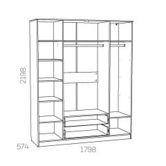 НМ 011.84 Х Шкаф комбинированный "Оливия" в Камышлове - kamyshlov.mebel24.online | фото 3