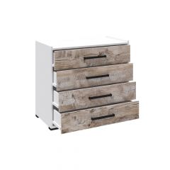 Спальня Соната Комод (Белый/Дуб юкон) в Камышлове - kamyshlov.mebel24.online | фото 2