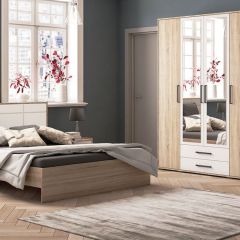 Спальня Соната Тумба прикроватная (дуб сонома/белый) в Камышлове - kamyshlov.mebel24.online | фото 3