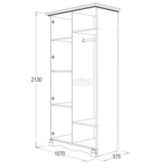 Спальный гарнитур Ольга-1Н (модульная) в Камышлове - kamyshlov.mebel24.online | фото 3