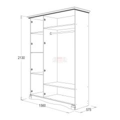 Спальный гарнитур Ольга-1Н (модульная) в Камышлове - kamyshlov.mebel24.online | фото 5