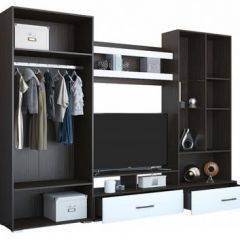 Стенка Ненси 1 (Венге/Белый глянец) в Камышлове - kamyshlov.mebel24.online | фото 4