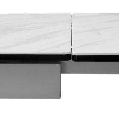 Стол BELLUNO 160 MARBLES KL-99 Белый мрамор матовый, итальянская керамика/ белый каркас, ®DISAUR в Камышлове - kamyshlov.mebel24.online | фото 7