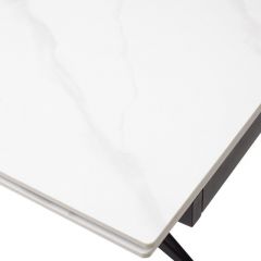 Стол FORIO 160 MATT WHITE MARBLE SOLID CERAMIC / BLACK, ®DISAUR в Камышлове - kamyshlov.mebel24.online | фото 9