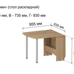Стол-книжка раздвижной "Оригами" в Камышлове - kamyshlov.mebel24.online | фото 5