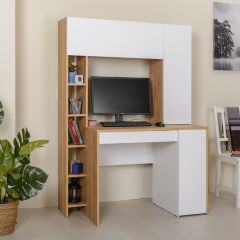 Стол компьютерный 12.71 Комфорт (Дуб Золотой CRAFT, Белая Аляска) в Камышлове - kamyshlov.mebel24.online | фото