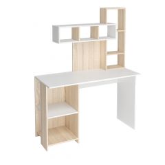 Стол компьютерный Олимп (дуб сонома/белый) в Камышлове - kamyshlov.mebel24.online | фото 3
