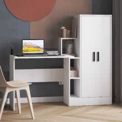 Стол компьютерный СКМ-1 ЛДСП Белый в Камышлове - kamyshlov.mebel24.online | фото