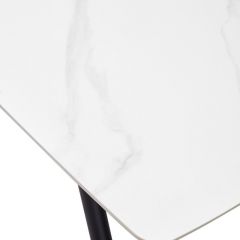 Стол RIVOLI 140 MATT WHITE MARBLE SOLID CERAMIC / BLACK, ®DISAUR в Камышлове - kamyshlov.mebel24.online | фото 9