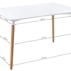 Стол деревянный Table 110 white / wood в Камышлове - kamyshlov.mebel24.online | фото 2