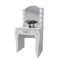 Стол туалетный Розалия №12 + ПОДСВЕТКА (лиственница белая, омела) в Камышлове - kamyshlov.mebel24.online | фото