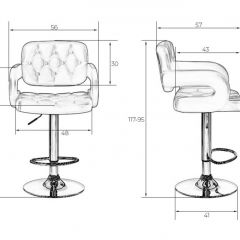 Стул барный DOBRIN TIESTO LM-3460 (черный) в Камышлове - kamyshlov.mebel24.online | фото 3