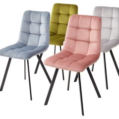 Стул CHILLI SQUARE BLUVEL-03 светло-серый, велюр / черный каркас М-City в Камышлове - kamyshlov.mebel24.online | фото 8