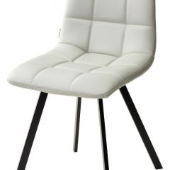 Стул CHILLI SQUARE HK017-03 светло-серый, PU/ черный каркас М-City в Камышлове - kamyshlov.mebel24.online | фото
